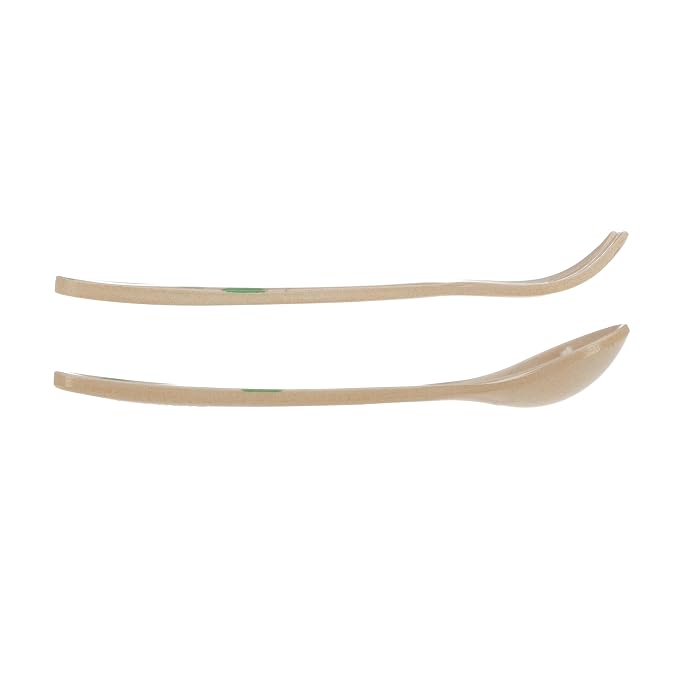 Nuby Eco-Friendly Natural Rice Husk Spoon and Fork Set- 2 Piece Set, Frog Print, 6+ Months- Fully Compostable and Biodegrable
