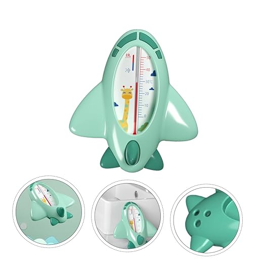 UPKOCH 1pc Water Thermometer for Newborn Bathtub Pool and Tub Thermometer Cartoon Plane Shape Easy to Use and Read