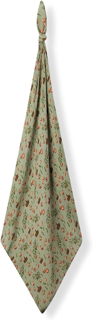 Milkbarn Baby Swaddle Blanket - Soft & Gentle 100% GOTS-Certified Organic Cotton - Nursery Swaddling Blankets for Boys and Girls, Apple Orchard