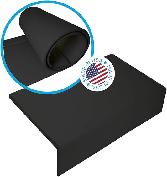 Kidkusion Soft Seat Edge Cushion | Made in USA | 32" | Black | Fireplace Safety Cushion | Hearth Pad