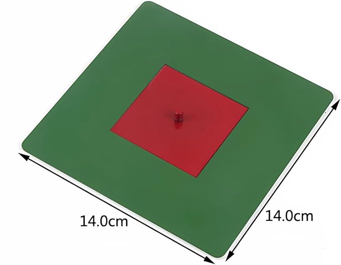 Montessori Metal Circle and Square Puzzle with Knob,Geometric Shape Puzzle Early Education Material Sensorial Toy