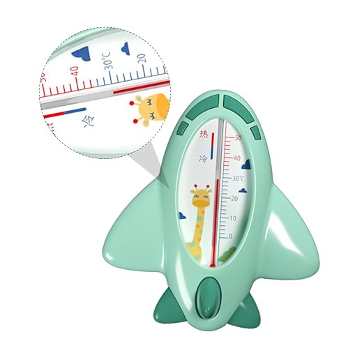 UPKOCH 1pc Water Thermometer for Newborn Bathtub Pool and Tub Thermometer Cartoon Plane Shape Easy to Use and Read
