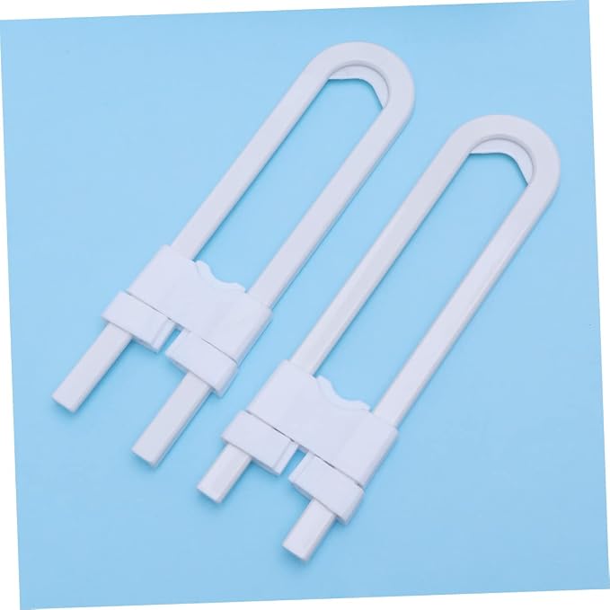 ERINGOGO Child-proof Cabinet Latches 4 Pack No Tools Required U-shaped Locks for Kitchen Closet and Drawer
