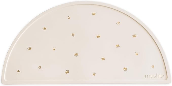 mushie Silicone Placemat for Kids | BPA-Free Non-Slip Design (Crowns)