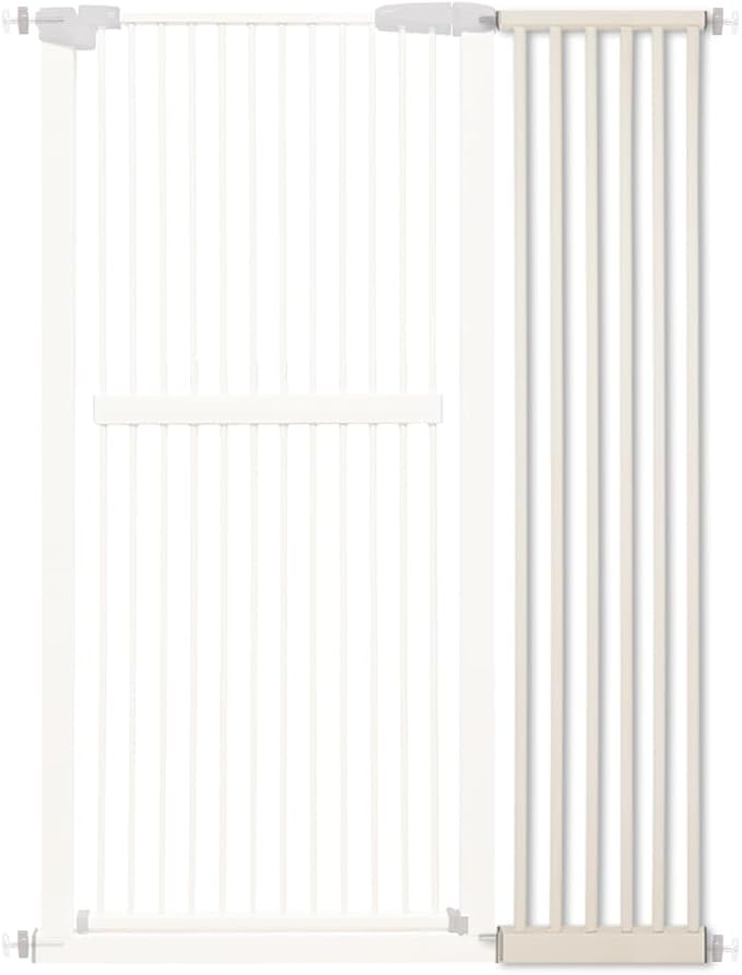 Lumizone Extra Tall Cat Gate Extension Kit 61.02" High Pressure Mounted 12.6" Extra Wide 1.37" Gap No Drilling Tall Pet Gate for Dogs (Cream, 61.02" H x 12.60" W, Extension)