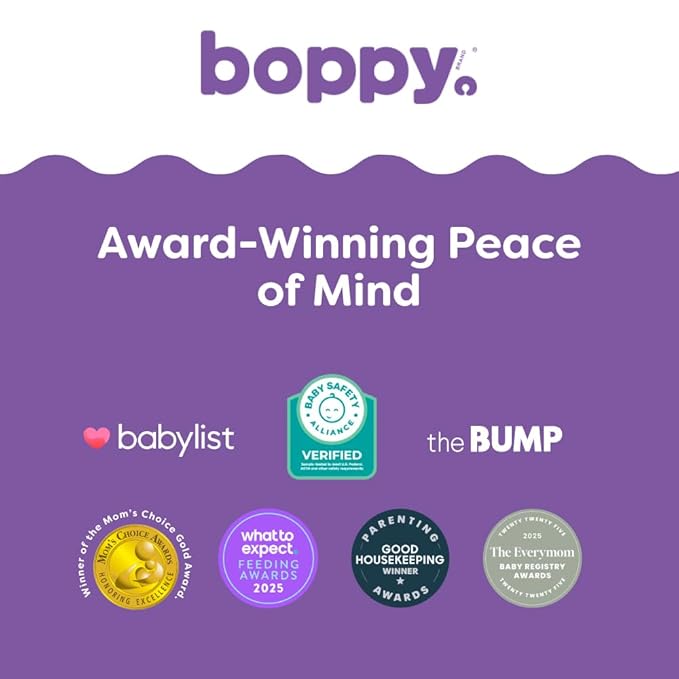 Boppy Uplift Nursing Pillow - Wedge Bottle & Breastfeeding Pillow to Reduce Spit-Up and Reflux Symptoms, with Body-Inclusive Opening and Belt, Baby Safety Alliance Verified - Cream Retro Squiggles