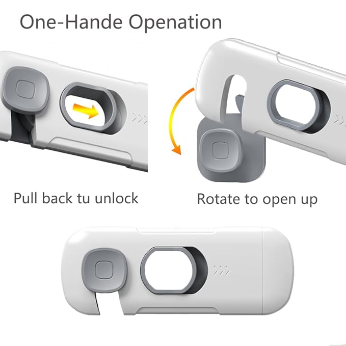 5Pack Child Proof Refrigerator Lock, Fridge Locks for Kids,with Adhesive,Child Safety Locks for Doors, RV Refrigerator, Oven Lock Child Safety Baby Cabinet Locks (Green, 5 Count (Pack of 1))