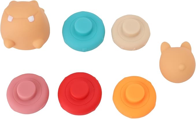Baby Stacking Rings Soft Plastic Toy Hippo Shape Educational Game for Toddlers Blue
