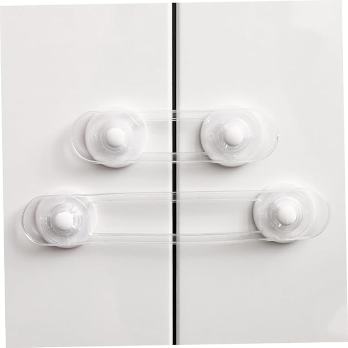 Totority 12pcs Baby Safety Drawer Locks Anti-Pinch Latch for Boys and Girls Multi-Functional Cabinet Locking System Easy Installation for Kitchen and Home Safety