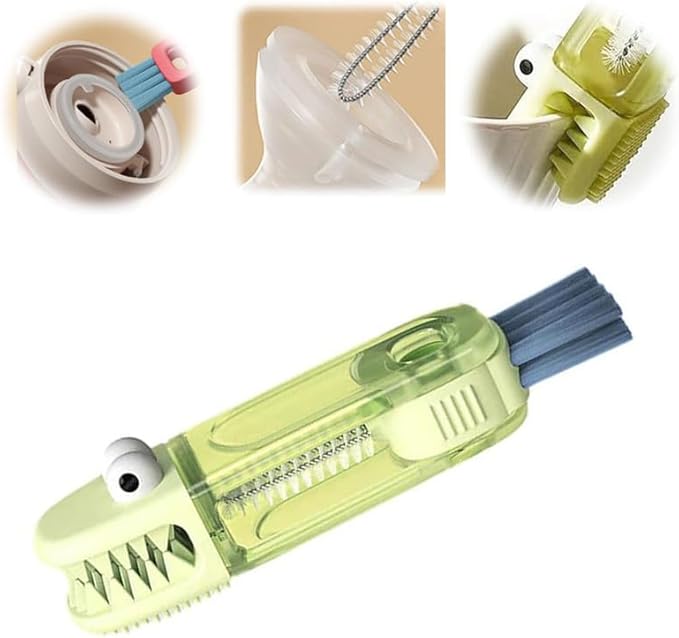 New 3 in 1 Cup Lid Cleaning Brush, Multifunctional Lid Cleaner Brush for Baby Bottle Gap Tight Spaces Cup, Portable Crevice Cleaning Brush Set
