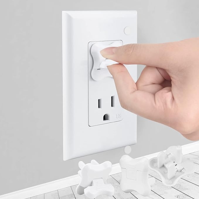 Outlet Covers Babepai 38-Pack White Baby Proof Electrical Protector Safety Improved Baby Safety Plug Covers
