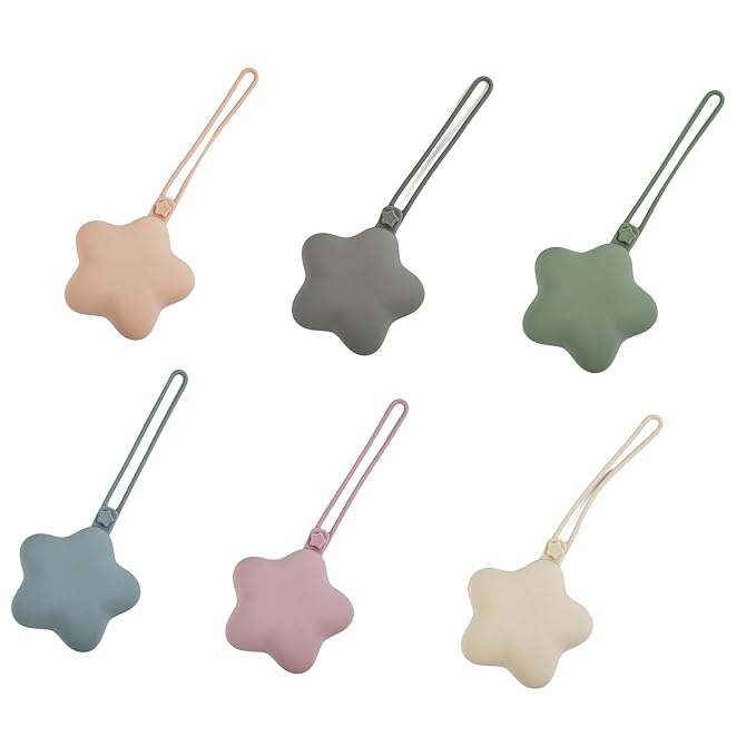 Star Shaped Pacifier Holder Case Silicone Keep Pacifiers Portable & Lightweight for Newborns Baby Boys and Girls