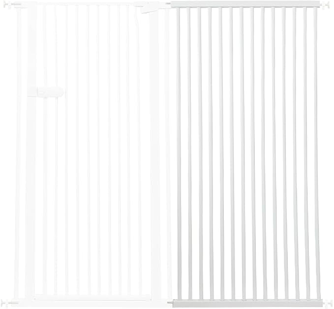 Lumizone Extra Tall Cat Gate Extension Kit 61.02" High Pressure Mounted 29.52" Extra Wide 1.37" Gap No Drilling Tall Pet Gate for Dogs (White, 61.02" H x 29.52" W, Extension)