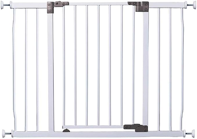 Dreambaby Liberty Extra-Wide Baby Safety Gate- with Smart Stay Open Feature - Fits Openings 39-42.5 inches Wide - White - Model L867