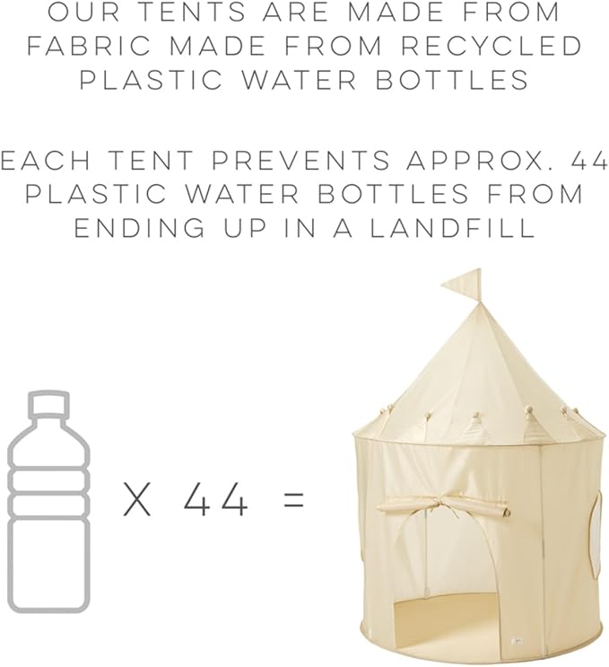 3 Sprouts Kids Play Tent - Sustainable Recycled Fabric ??Fun Spacious Childs Playhouse for Indoor Games for Boys & Girls - Durable Fort Pop Up House for Toddlers & Children Age 3-10 - Checkered Green