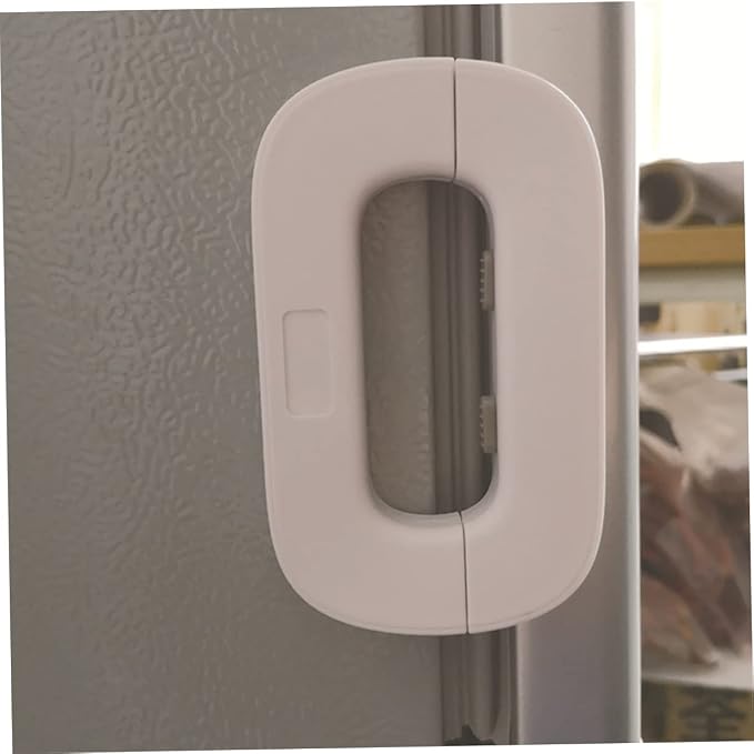 ibasenice Multipurpose Safety Locks Pinch Lock for Refrigerator Freezer and Cabinets Childproof Keys Grey