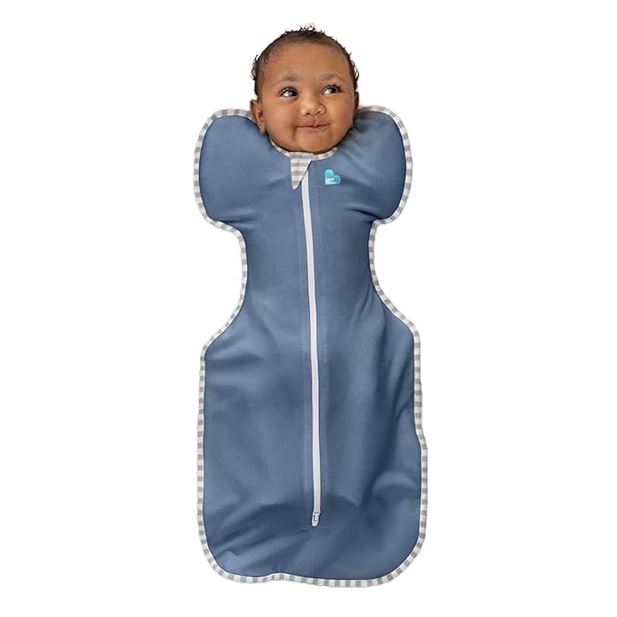 Love to Dream Swaddle UP, Baby Sleep Sack, Self-Soothing Swaddles for Newborns, Get Longer Sleep, Snug Fit Helps Calm Startle Reflex, New Born Essentials for Baby, 1.0 TOG, Medium 13-19 lbs, Denim