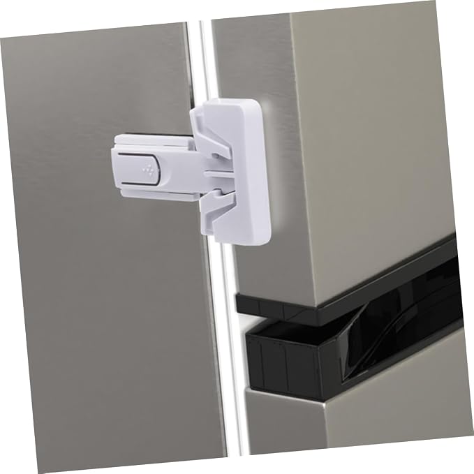 Vaguelly 2pcs Boy Girl Safety Locks Cabinet Proofing Latches for Cupboards Easy Installation Versatile Proofing Black White Color Options