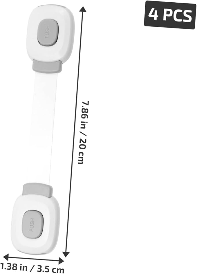 Vaguelly 4pcs Childproof Cabinet Latches Safety Lock for Proofing Cabinet Door Locks Sturdy Craftsmanship Easy to Use