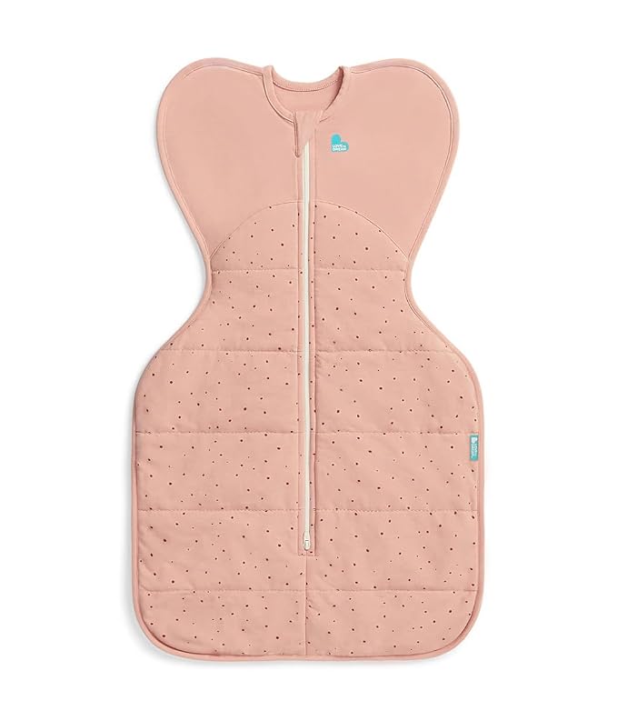 Love to Dream Warm Swaddle UP 2.5 TOG Baby Sleep Sack for Autumn & Winter | Arms Up Position for Self-Soothing, Secure Fit Calms Startle Reflex | Medium 13–19 lbs, Rose