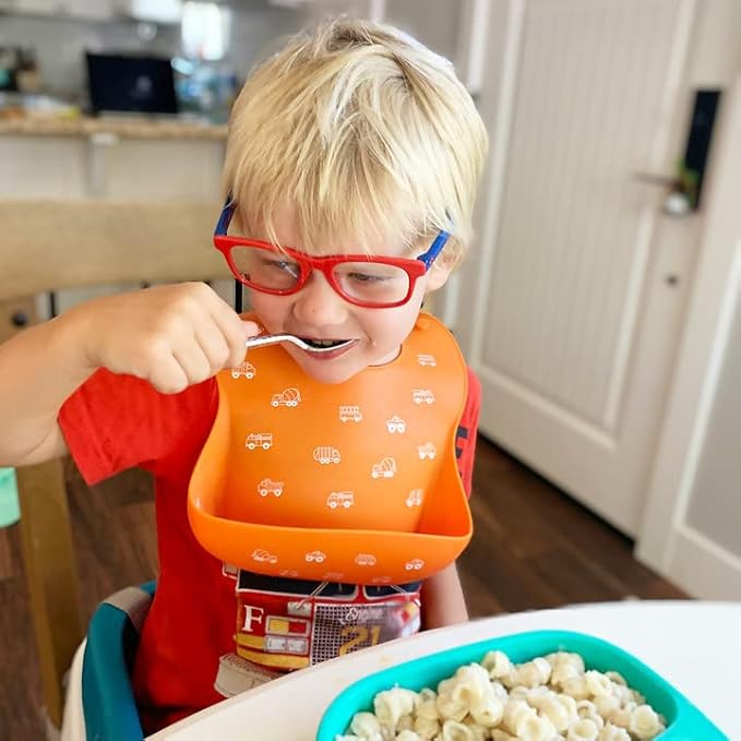 Silicone Baby Bibs Adjustable Fit Baby Bib Waterproof Bibs Baby Eating Supplies Feeding Supplies