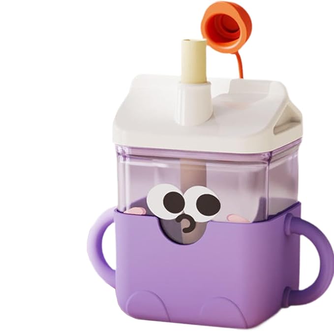 Baby Sippy Cup with Double Handles for Water And Food Grade Use 10 Oz for Boys Girls 12 Months+, Purple