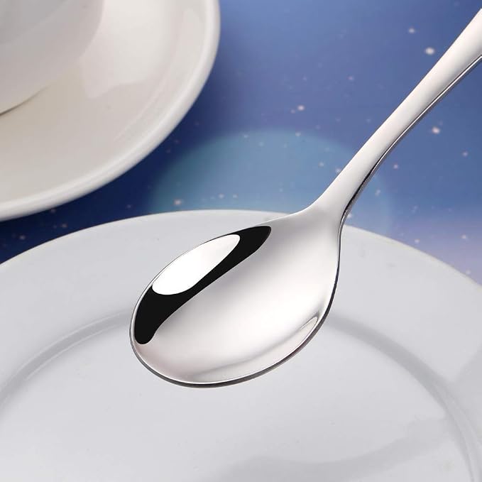 Stainless Steel Kids Utensils with Training Chopsticks | Toddler Silverware | Kids Silverware | Spoon + Fork + Knife + Chopsticks set | 4-12 Years+ | 12 Pieces | Dishwasher Safe | Silver