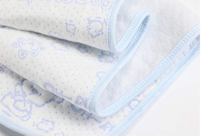 Monvecle Baby Infant Waterproof Cotton Changing Pads Washable Resuable Diapers Liners Mats Multi Pieces Pack (4pcs Bears-Small 18"x12")