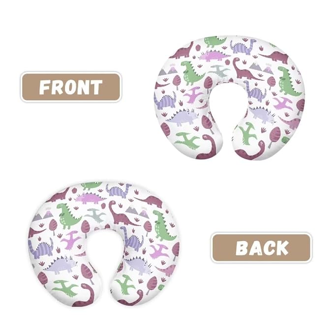 Cute Dinosaurs Nursing Pillow Covers for Breastfeeding and Bottle,Machine Washable and Wipeable,Cover Only