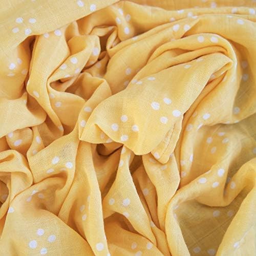 GRACED SOFT LUXURIES Muslin Swaddle Blankets | Breathable, Luxury, Soft & Decorative Baby Swaddle Blanket | Floral Burst/Diamond Dot, 2-Pack - 47" x 47"