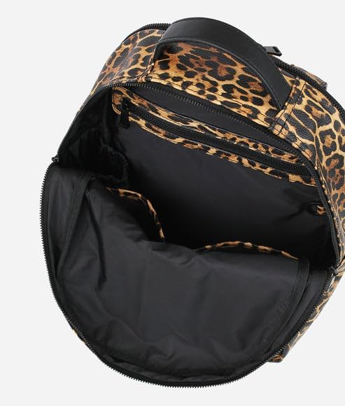FAWN DESIGN Diaper Bag Backpack with Changing Pad, Faux Leather Leopard Backpack Diaper Bag with 4 Interior and 2 Exterior Pockets, Padded and Adjustable Straps for All Day Comfort, 15.5x11x5 inches