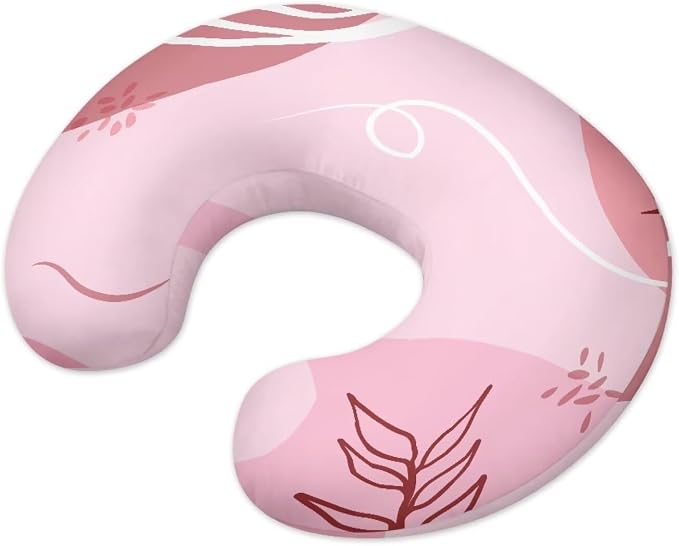 Simple Baby Nursing Pillow Cover, Ultra Soft Nursing Cover Compatible with Pillow,Washable & Breathable Nursing Slipcover，Fits The Original Support for Breastfeeding,Pink(Cover Only)