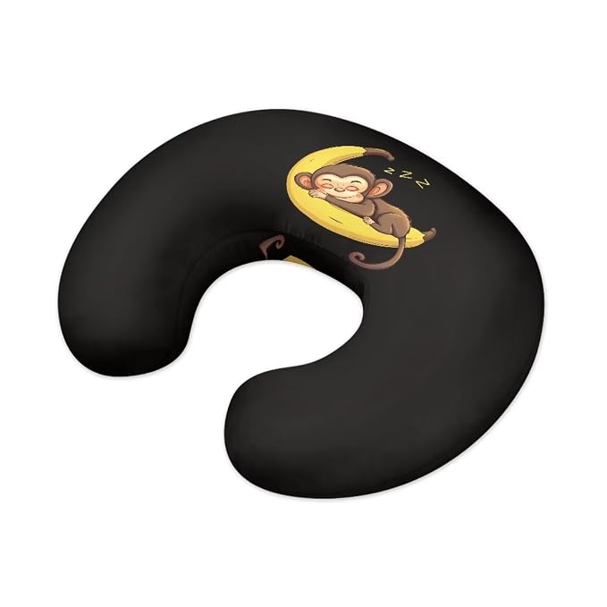Banana Monkey Nursing Pillow Slipcover Sleeve, Breathable & Skin-Friendly Nursing Pillow Cover for Breastfeeding Mom, Pillow Not Included