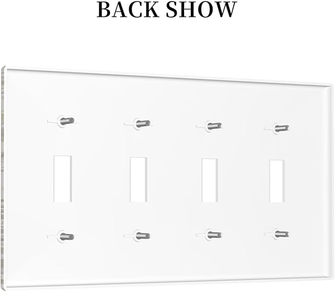 Boho Wildflowers Daisies Sunflowers Plant Floral Light Switch Covers Quad Toggle Electrical Faceplate 4 Gang Wall Plate Decorative Switch Plates Cover for Bedroom Living Room Decor