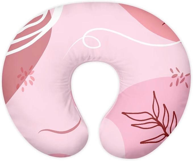 Simple Baby Nursing Pillow Cover, Ultra Soft Nursing Cover Compatible with Pillow,Washable & Breathable Nursing Slipcover，Fits The Original Support for Breastfeeding,Pink(Cover Only)