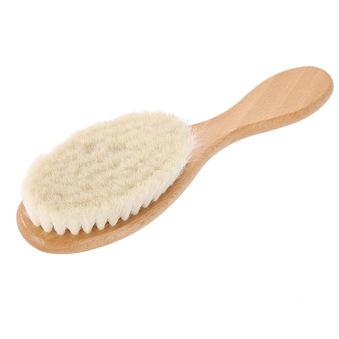 Hair Cleaning Brush, Shine and Texture, Hair Brush for Women Men, Soft Brush with Wood Handle for Thin and Fine Hair, Improve Growth