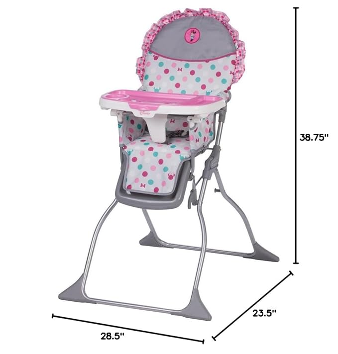 Disney Baby Simple Fold Plus High Chair, Minnie Dot Fun