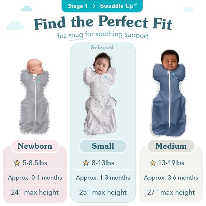 Love to Dream Swaddle, Baby Sleep Sack, Swaddle Up Self-Soothing Swaddles for Newborns, Get Longer Sleeps, Secure Fit Helps Calm Startle Reflex, Lite 0.2 TOG, You are My White, 8-13lbs.