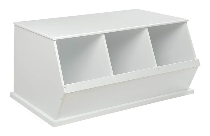 Badger Basket Three-Cubby Storage Unit ??Versatile Organizer for Kids' Toys, Books, and Clothes ??Durable and Stylish Design