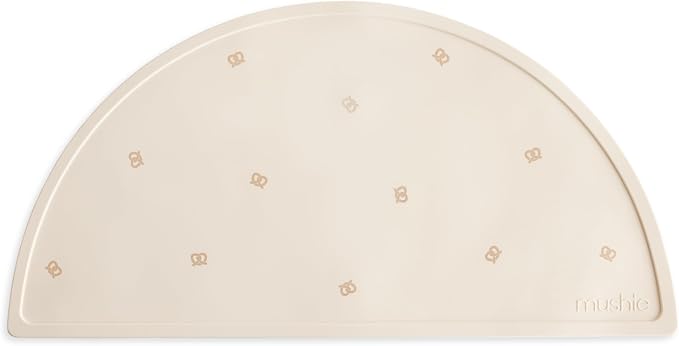 mushie Silicone Placemat for Kids | BPA-Free Non-Slip Design (Pretzel)
