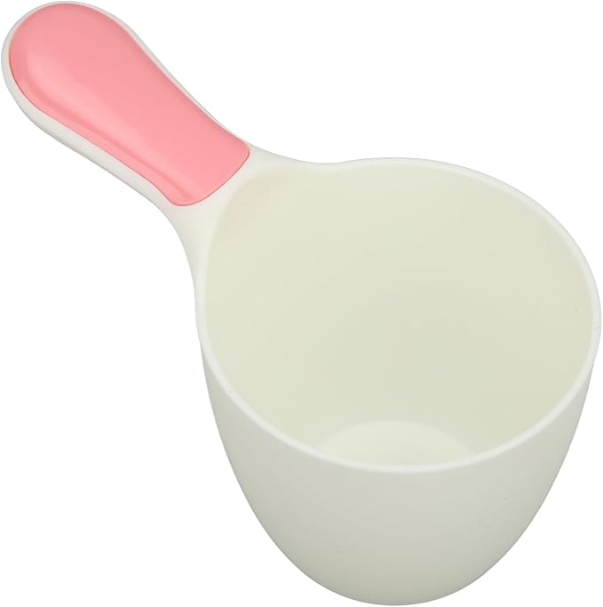 Omabeta Precise Baby Bath Rinse Cup Safe Durable Comfortable Handle for Kids Bathing Bright Color Plastic