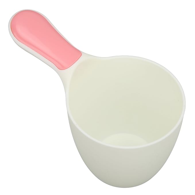 SUNGOOYUE Baby Shampoo Rinse Cup, Soft Silicone Bath Bathing Cup with Plastic Body, Gentle Water Pouring 3 Key Uses for Newborns Toddlers Kids Hair Washing and Bath Time Care