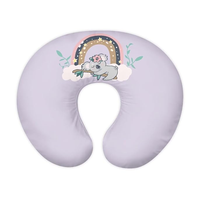 Rainbow Koala Nursing Pillow Cover Breast Feeding Pillow Support Positioner Lounger Slipcover for Baby Boy Girl Newborn Infant