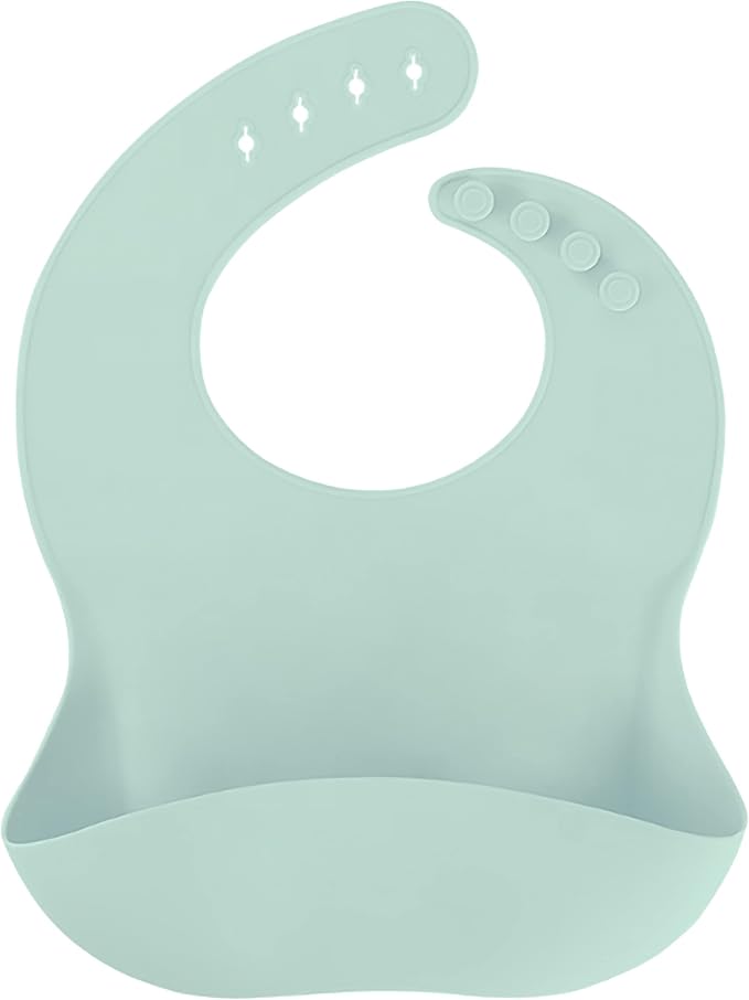 Aiden's Corner Baby Boys Girls Silicone Waterproof Catcher Bibs for Infants Toddlers BPA Free Unisex Soft Adjustable Fit