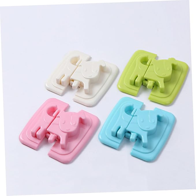 Kisangel 10pcs Dog Pattern Boy Girl Safety Locks Cabinet Latches for Home Appliances No Key Needed Prevents Fingers from Getting Trapped