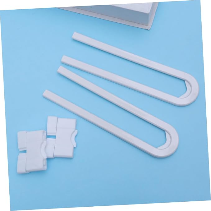 Childproof Cabinet Locks U-shaped Sliding Latches for Kitchen Closet and Cabinets Set of 4 No Tool Installation