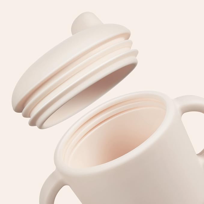 Sippy Cups for Baby 6 Months+,Silicone Straw Cups Leak Proof 5oz, Baby Training Cups for 1+ year old (Gray)