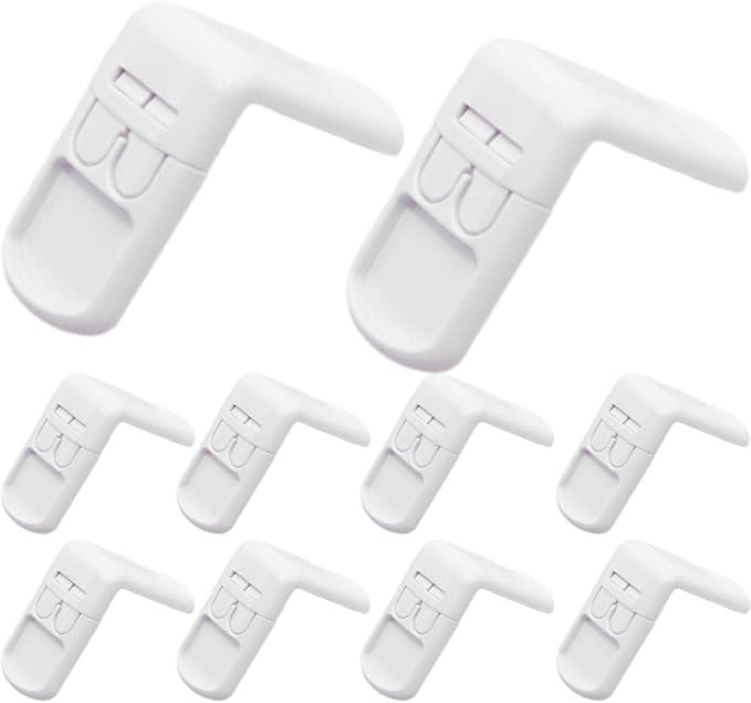 Cupboard Locks for Children, 10pcs Baby Proof Safety Cupboard Locks, Plastic Child Locks for Cabinets Drawer Door Fridge Locks for Kids Baby