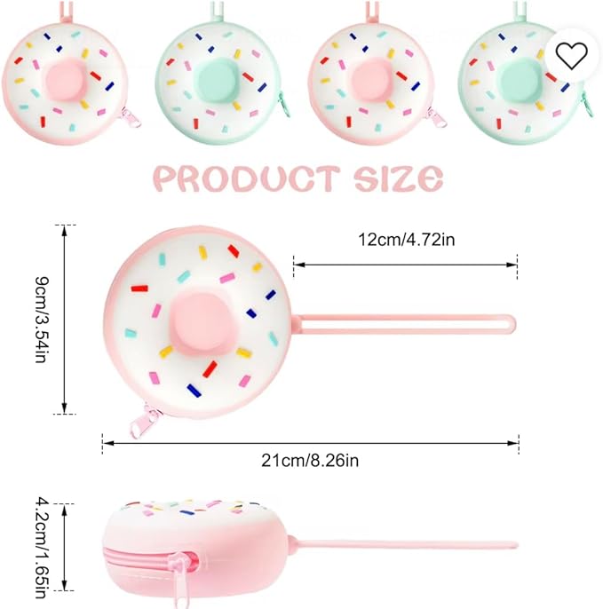 Baby Pacifier Holder Case ??BPA-Free Silicone Donut Design | Travel Pacifier Case for Diaper Bag Essentials