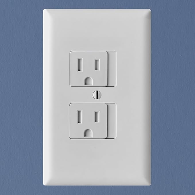 5 Pack - SnapPower SafePlate - [For Duplex Outlets] Self-Closing Safety Cover Plate - Child-Proofing Wall Plate Helps Protect Baby From Electrical Shock (Duplex)